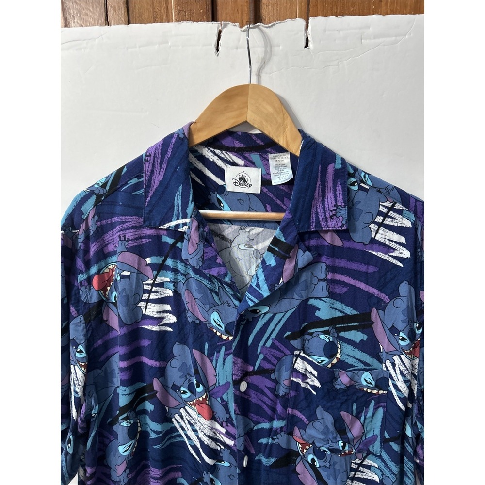 Adult Men's Women's 2024‎ Disney Parks Stitch Camp Shirt Sz Large